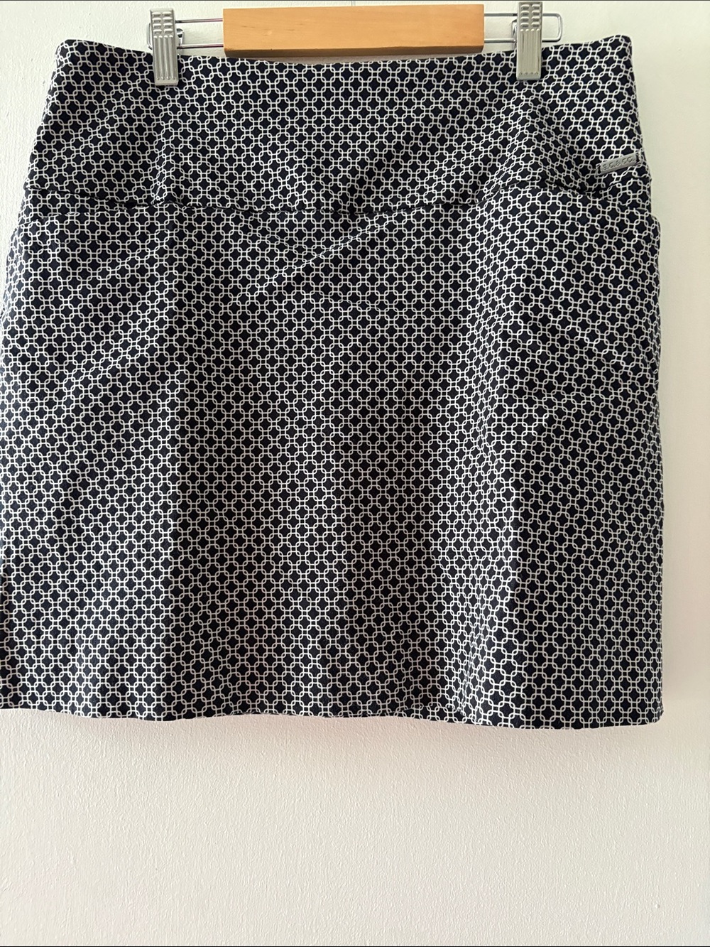 Style & Co. Black and White Geometric Mini Skort